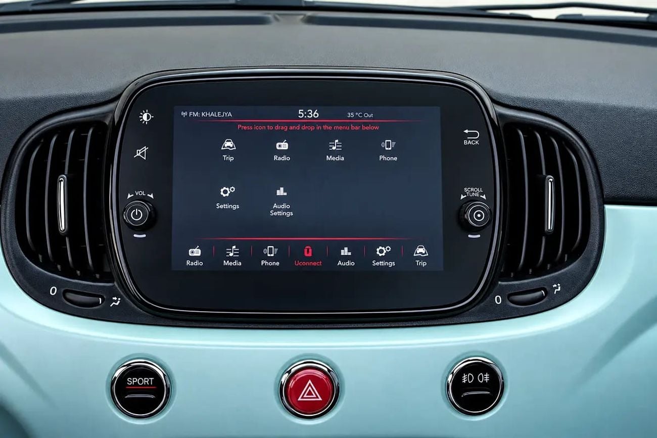 فيات 500 Lounge Convertible - Model - GCC Specs - Under warranty and service - No accidents