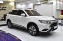 ميتسوبيشي آوتلاندر GLX HIGHLINE FABRIC عرض ممتاز لسيارة ميتسوبيشي أوتلاندر رباعية الدفع (موديل 2021) باللون الأبيض بمواصفات خليجية