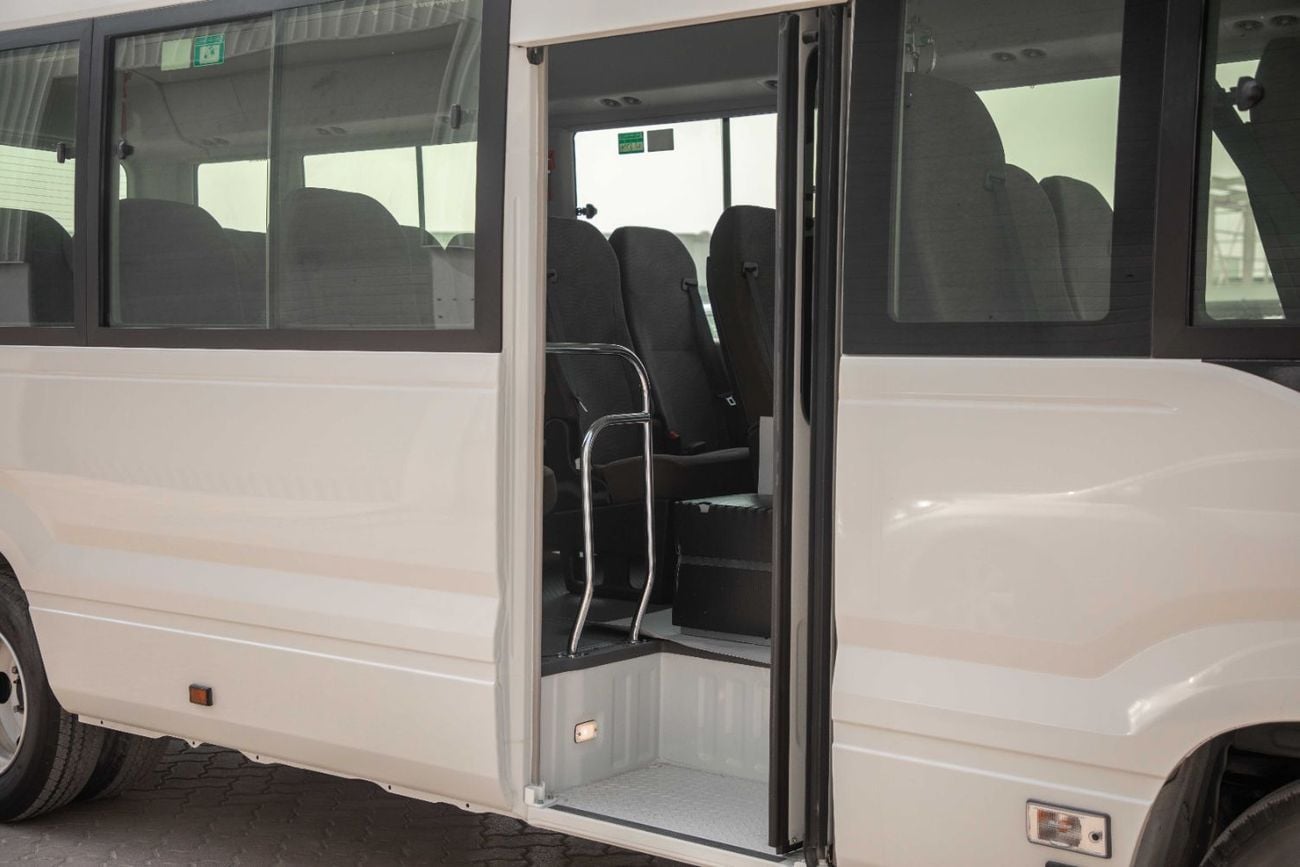 Toyota Coaster 23 Seater 4.2L - White Inside Grey | Export Only