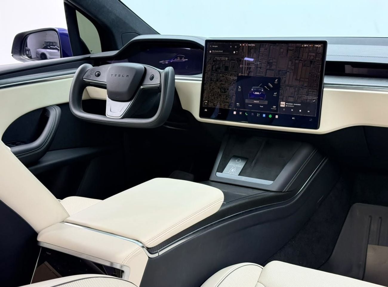 تسلا موديل اكس PLAID 2024 Tesla Model X Plaid, Tesla Warranty+Full Tesla Service History, GCC Specs.