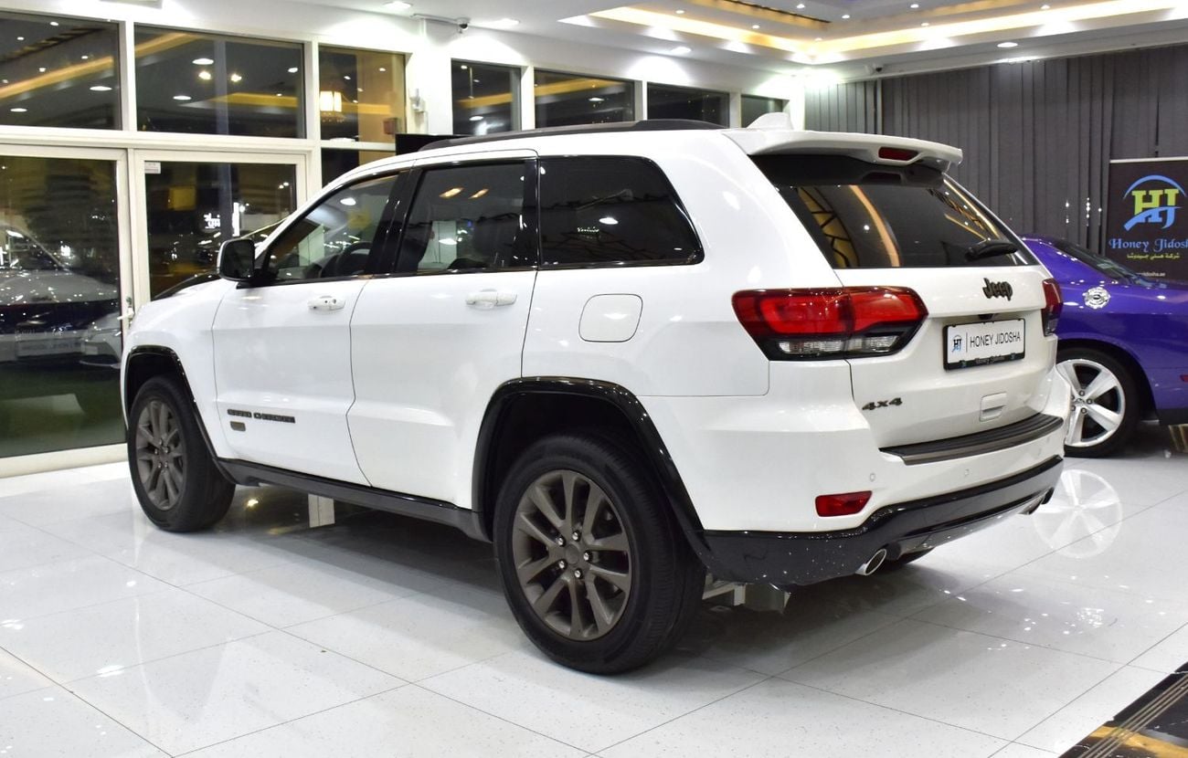 جيب جراند شيروكي LIMITED 75TH عرض ممتاز لسيارة جيب جراند شيروكي ليميتد 4x4 (موديل 2016) باللون الأبيض بمواصفات خليجية