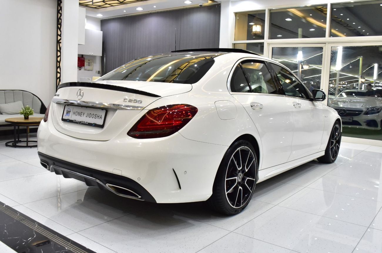 Mercedes Benz C200 . EXCELLENT DEAL for our Mercedes Benz C200 ( 2019 Model ) in White Color GCC Specs