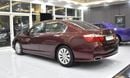 هوندا أكورد EX عرض ممتاز على سيارة هوندا أكورد i-Vtec (موديل 2016) باللون العنابي بمواصفات خليجية