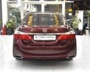 هوندا أكورد EX عرض ممتاز على سيارة هوندا أكورد i-Vtec (موديل 2016) باللون العنابي بمواصفات خليجية