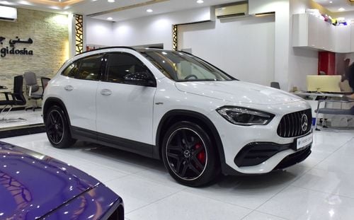 مرسيدس بنز GLA 35 AMG عرض ممتاز لسيارة مرسيدس بنز GLA35 AMG (موديل 2022) باللون الأبيض بمواصفات خليجية