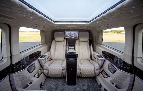 Mercedes Benz V300 Senzati® Business Plus® Oryx Edition® Senzati® Oryx Edition® — Bespoke 7-Seat Silk Beige Leather | Pure Sophistication. By Priv