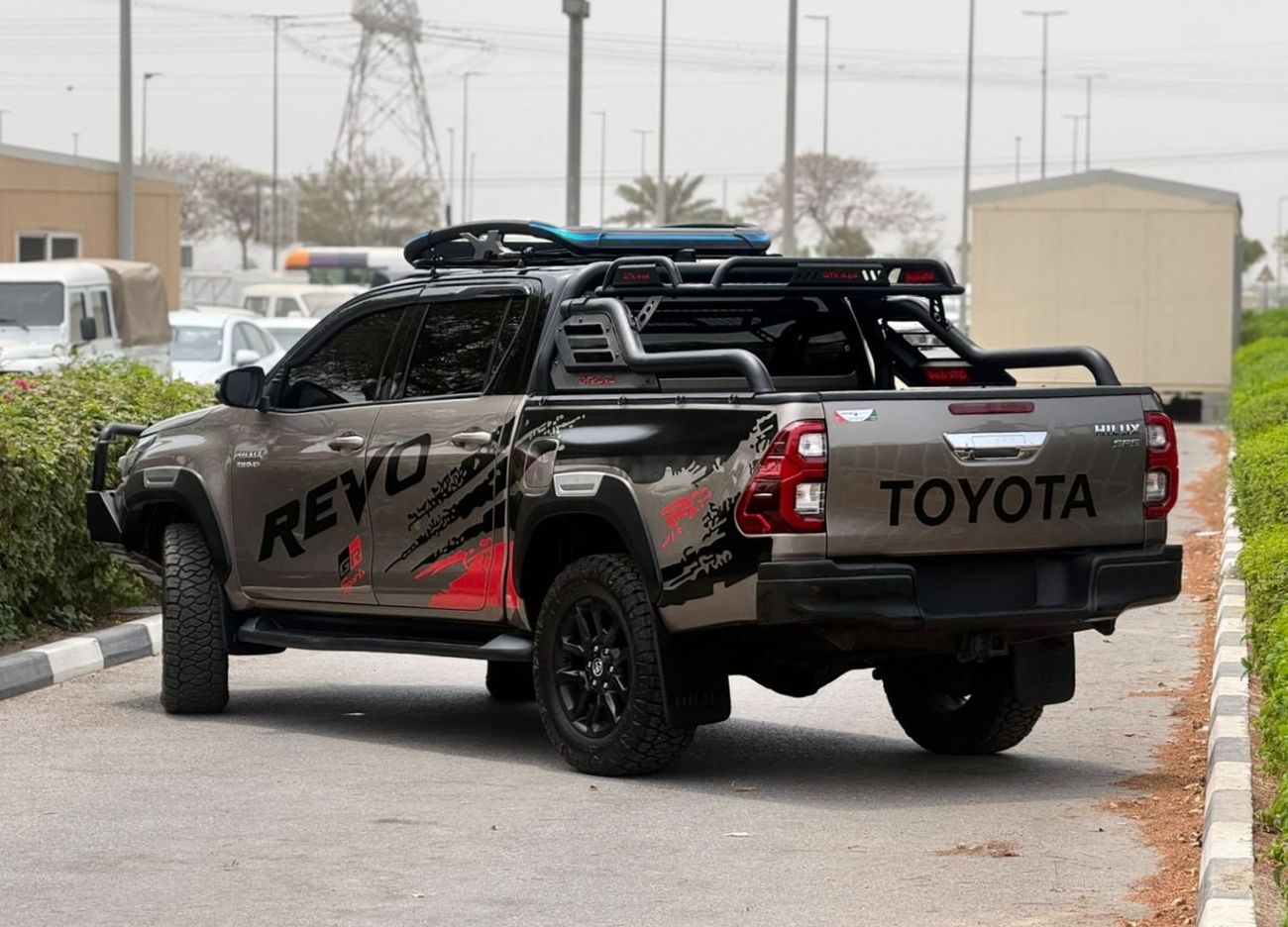 Toyota Hilux GR SPORT 2023 | 2.8L DIESEL | AT | RHD | HEAVY BULL BAR WITH LED LIGHTS | ROOF MOUNTED LED LIGHTS | HEAVY GTK