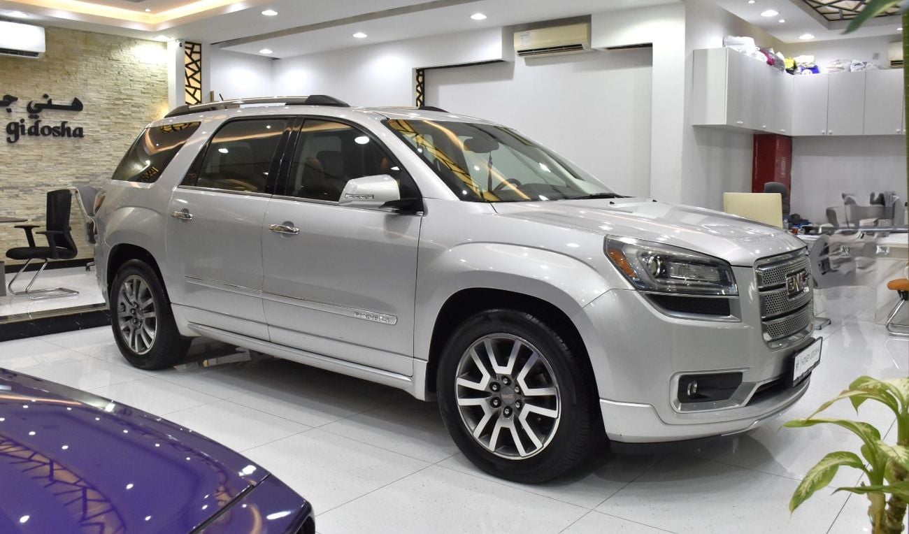 GMC Acadia DENALI EXCELLENT DEAL for our GMC Acadia Denali AWD ( 2014 Model ) in Silver Color GCC Specs