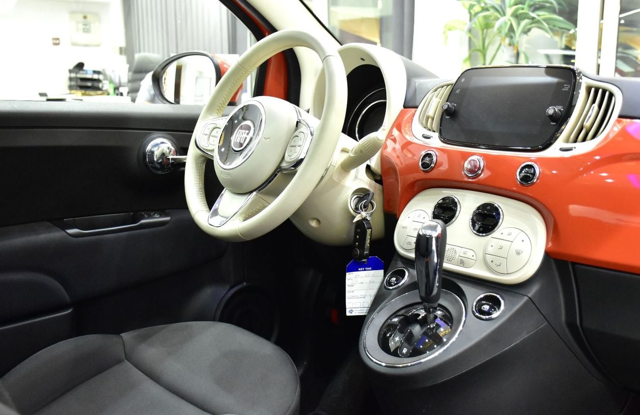 Fiat 500 DOLCEVITA EXCELLENT DEAL for our Fiat 500 Dolcevita ( 2024 Model ) in Orange Color GCC Specs
