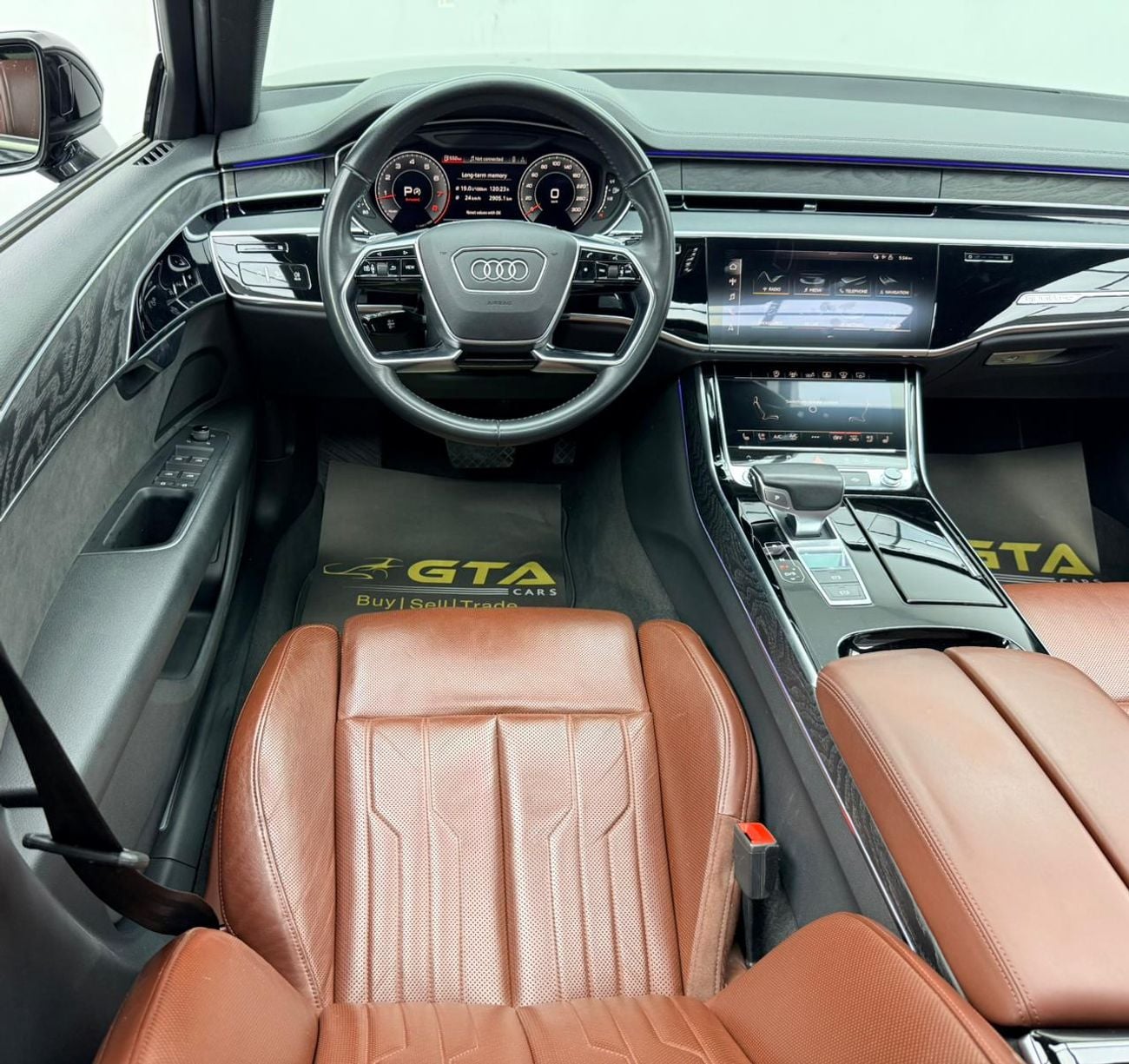 أودي A8 L 60 TFSI أودي A8L 60 TFSI كواترو موديل 2019، ضمان، سجل صيانة كامل لدى أودي، كاملة المواصفات، خليجية