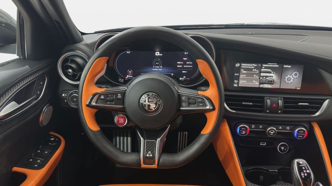 Alfa Romeo Giulia QUADRIFOGLIO (510HP) | Ex-Demo Car | 2025 | Gargash Warranty & Service Package