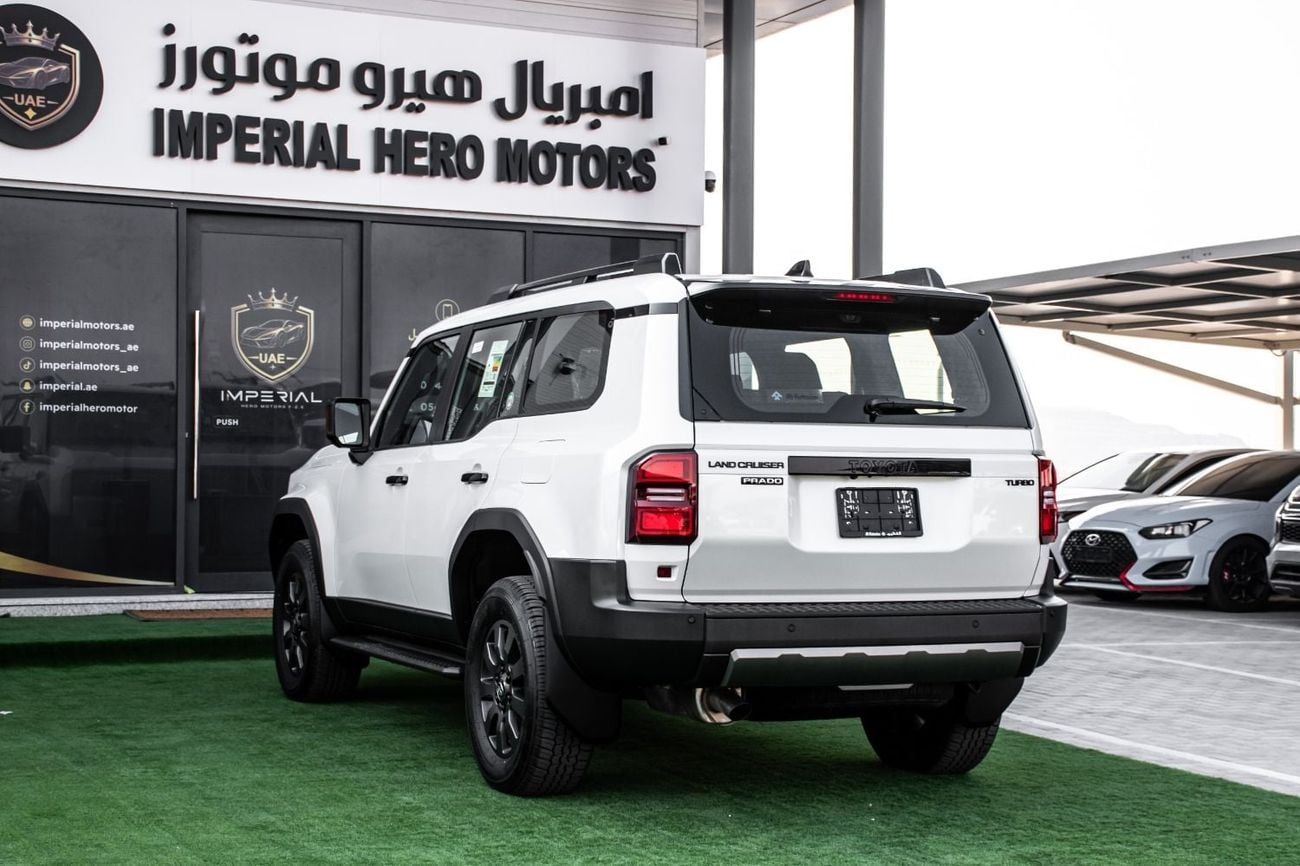 تويوتا لاند كروزر VXR تويوتا لاند كروزر برادو VXR موديل 2026 بمواصفات خليجية، لون أبيض، متوفرة الآن لدى إمبريال هيرو موتور