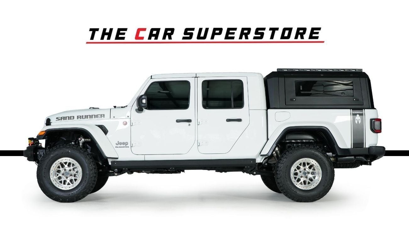 جيب جلادياتور SAND RUNNER Gladiator Sand Runner-GCC-Full Upgrades-KMC Rims-Rear Canopy-Differential Lock