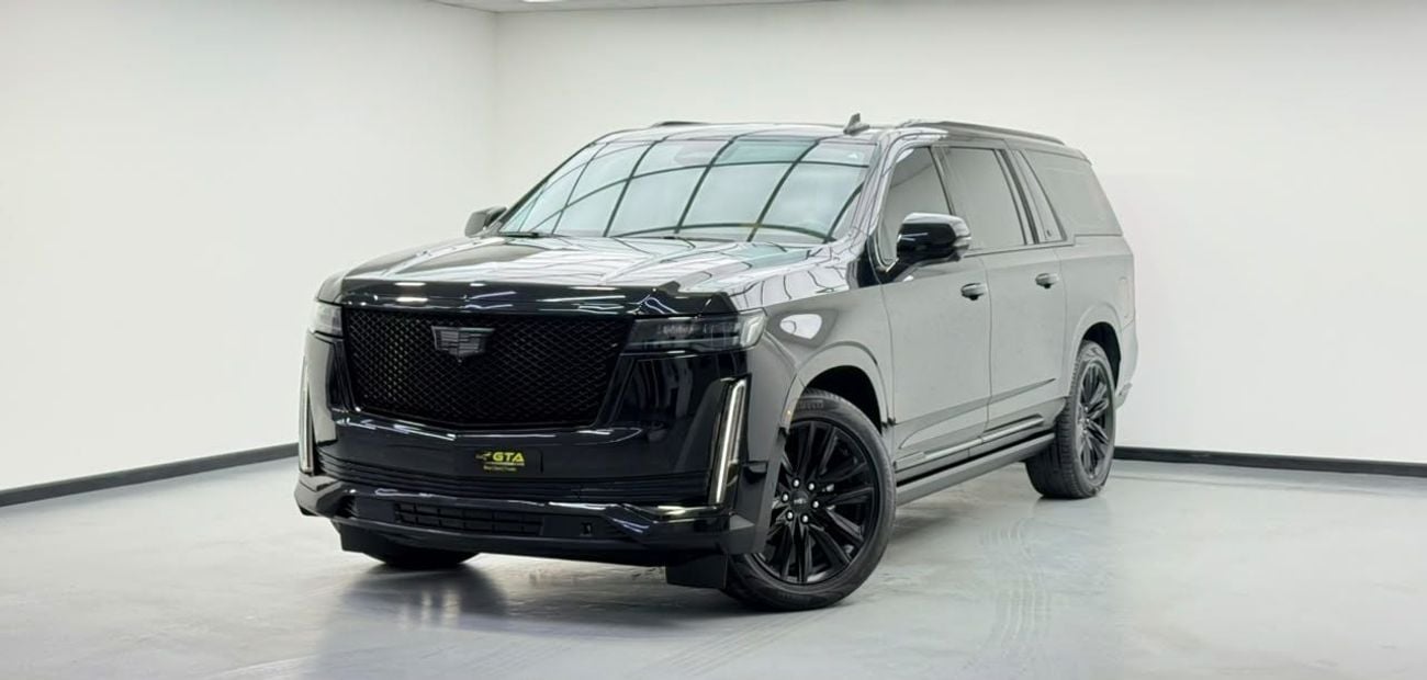 كاديلاك إسكالاد SPORT PLATINUM 2024 Cadillac Escalade Black Edition, 2028 Cadillac Warranty, Pilot Seats, GCC
