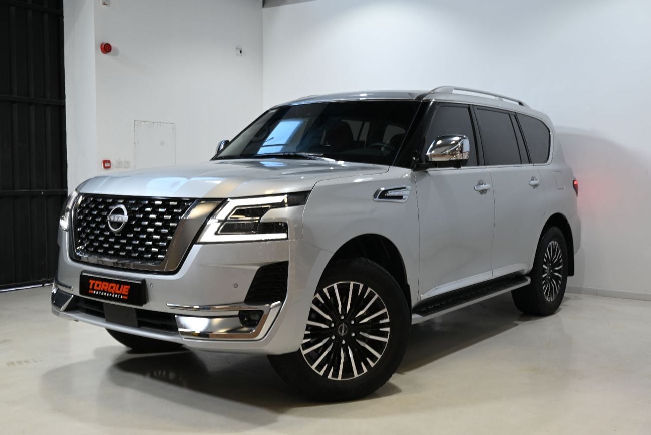 Nissan Patrol 2023 Nissan Patrol SE Platinum, 12/2028 Nissan Warranty, 12/2027 Nissan Service Pack, GCC