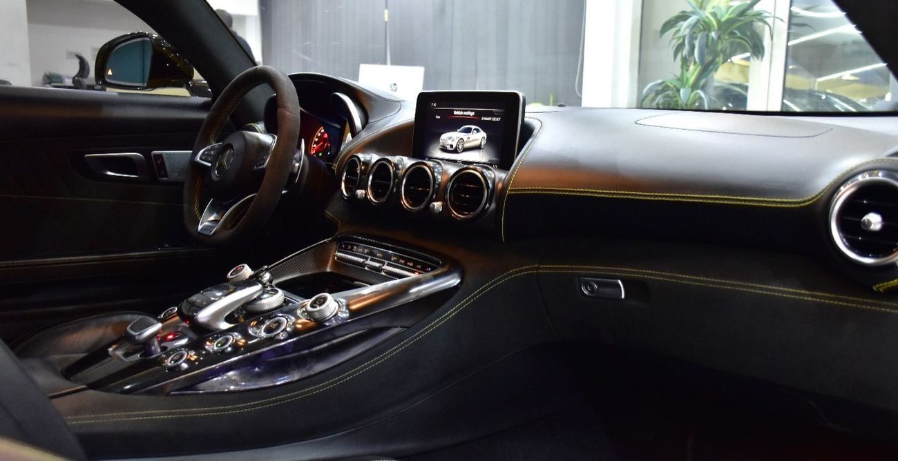 Mercedes Benz AMG GT . EXCELLENT DEAL for our Mercedes Benz AMG GTs ( 2015 Model ) in Yellow Color GCC Specs
