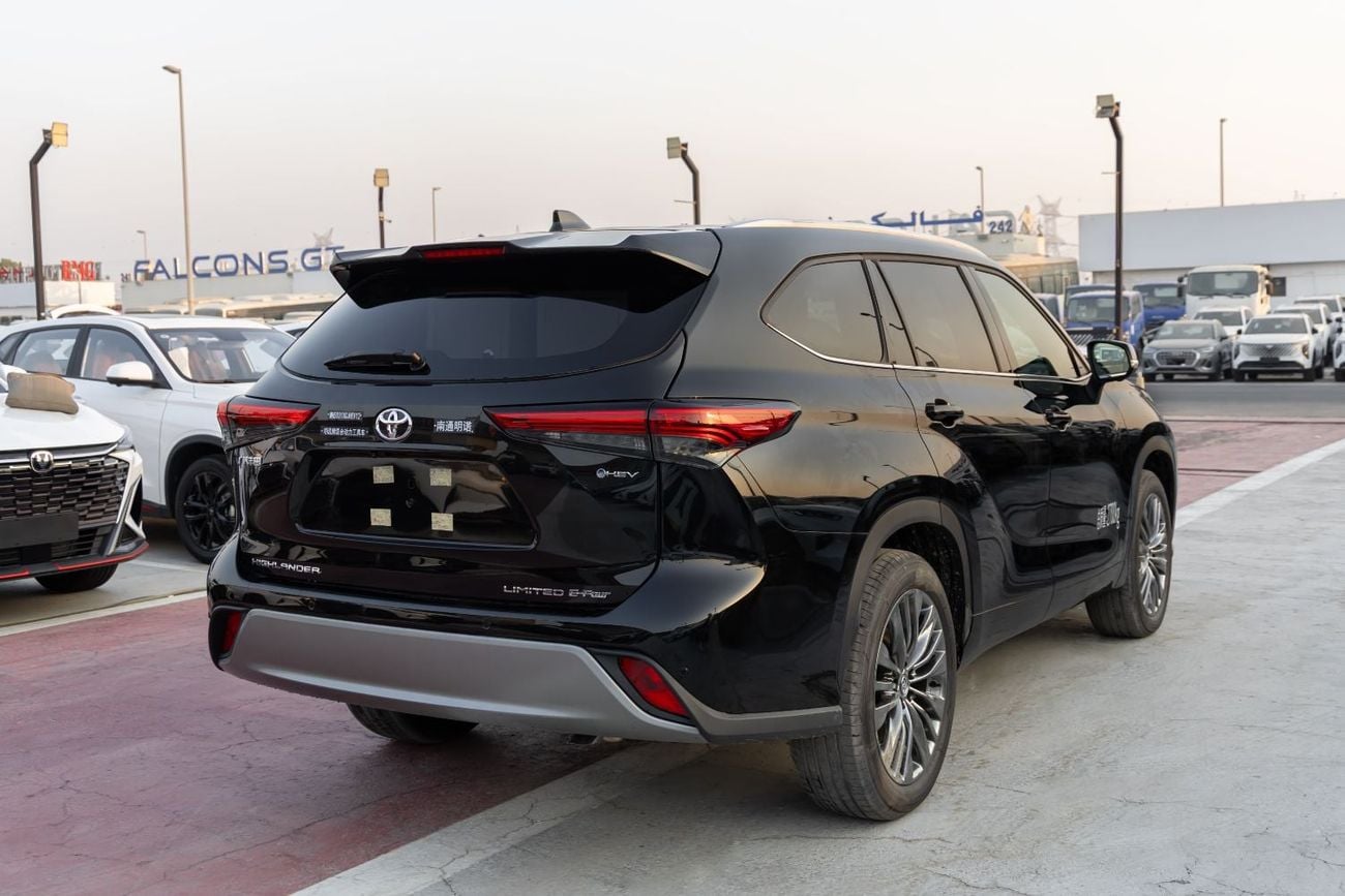 تويوتا هايلاندر LTD HEV تويوتا هايلاندر ليميتد إي-فور | 2026 | مواصفات صينية | محرك 2.5 لتر هجين | دفع رباعي | أسود | للتصدي