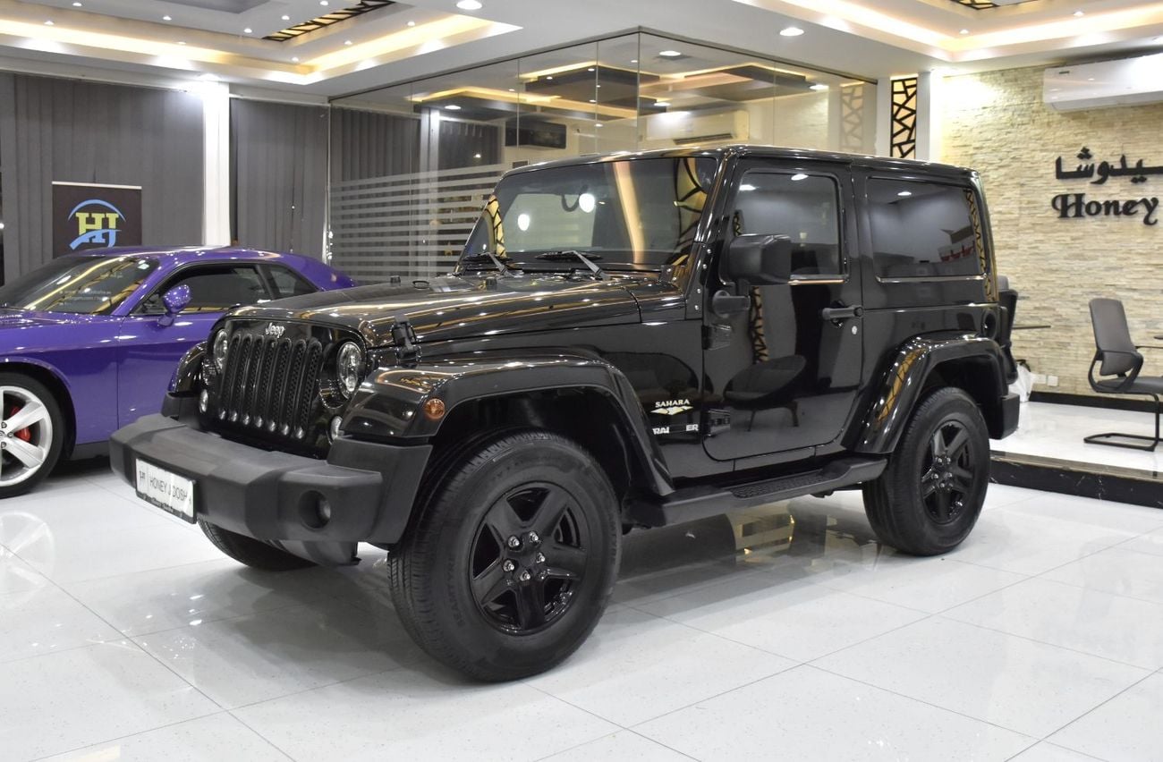 Jeep Wrangler SAHARA EXCELLENT DEAL for our Jeep Wrangler Sahara ( 2015 Model ) in Black Color GCC Specs