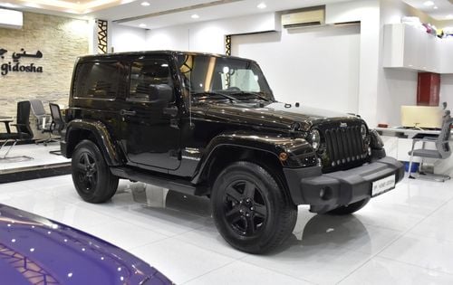 Jeep Wrangler SAHARA EXCELLENT DEAL for our Jeep Wrangler Sahara ( 2015 Model ) in Black Color GCC Specs