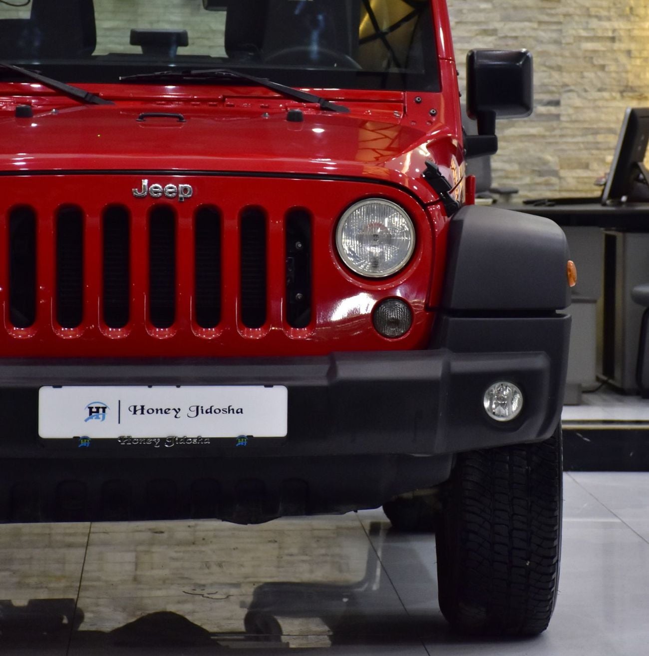 Jeep Wrangler SPORT EXCELLENT DEAL for our Jeep Wrangler Sport ( 2017 Model ) in Red Color GCC Specs