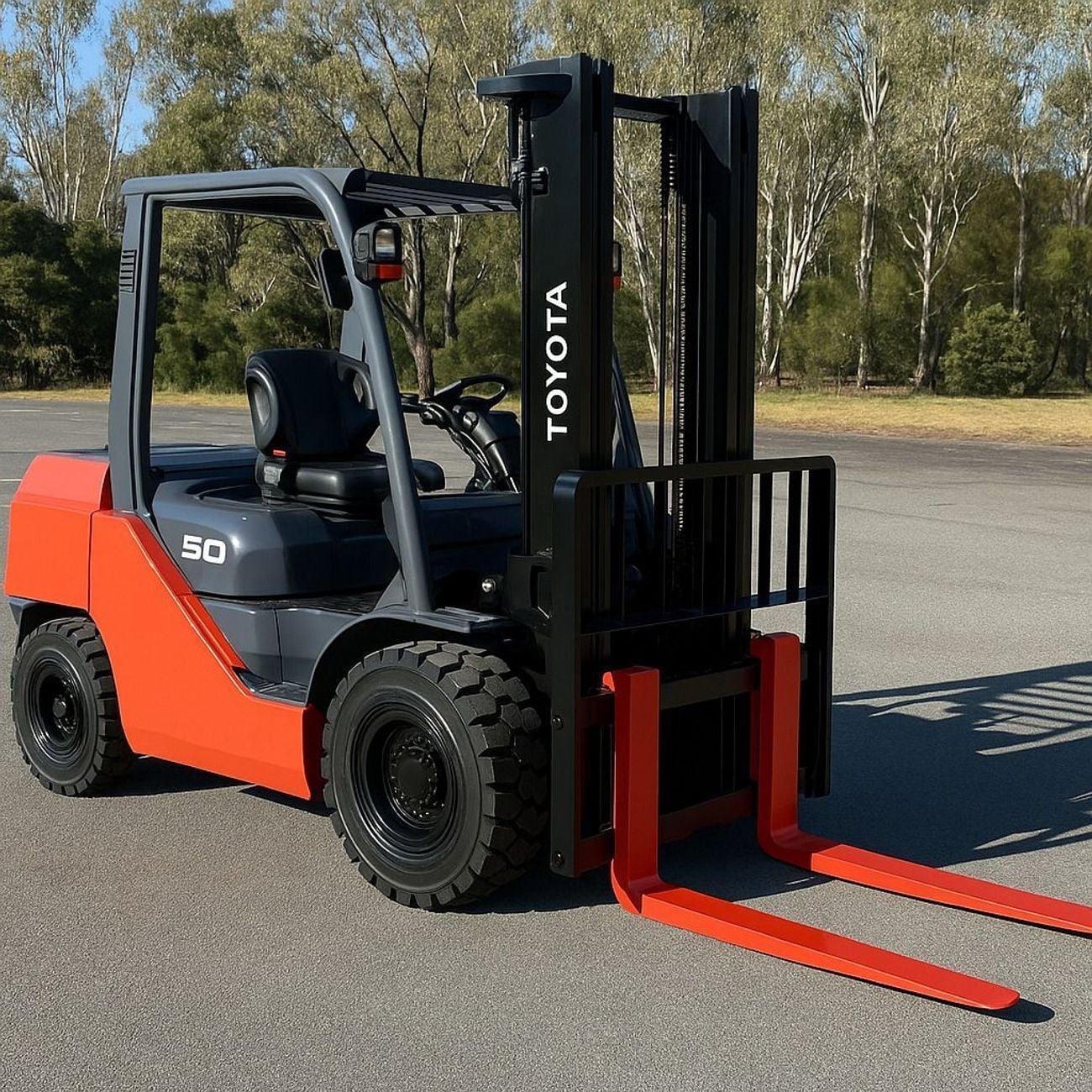Toyota Fork lift Forklift TOYOTA 5 TON 3 STAGE DIESEL FORKLIFT TRUCK MODEL 8FD50N. (Export Only)