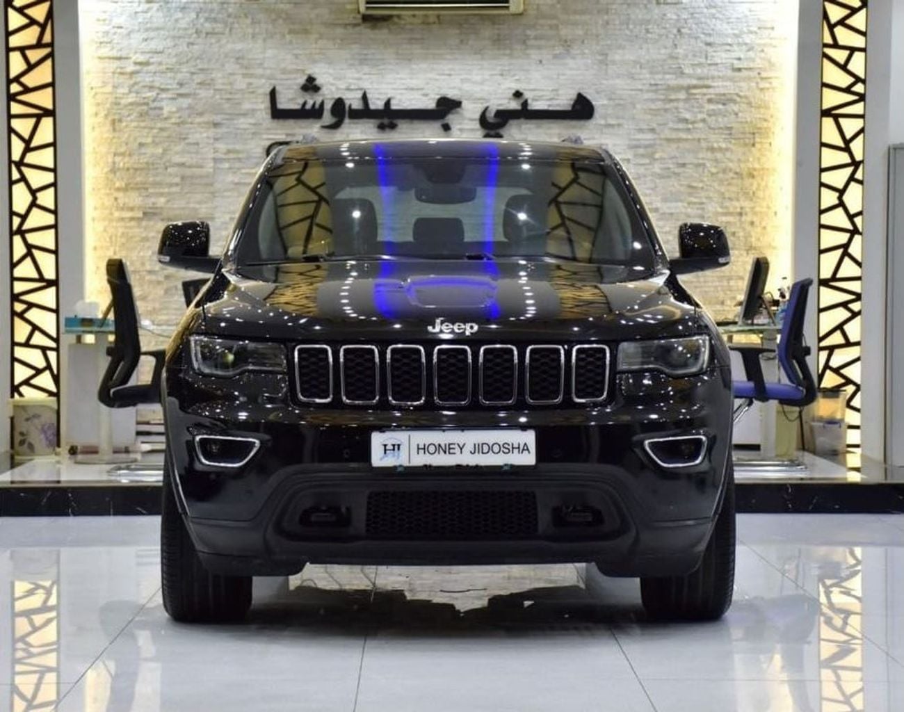 Jeep Grand Cherokee LAREDO EXCELLENT DEAL for our Jeep Grand Cherokee 4x4 (2018 Model) in Black Color GCC Specs
