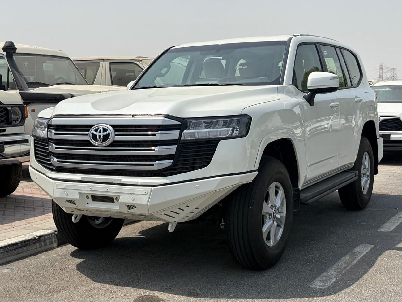 Toyota Land Cruiser GXR LC300 | 3.5L V6 Petrol | Custom off-road high-clearance front bumper with integrated skid plate, Hig
