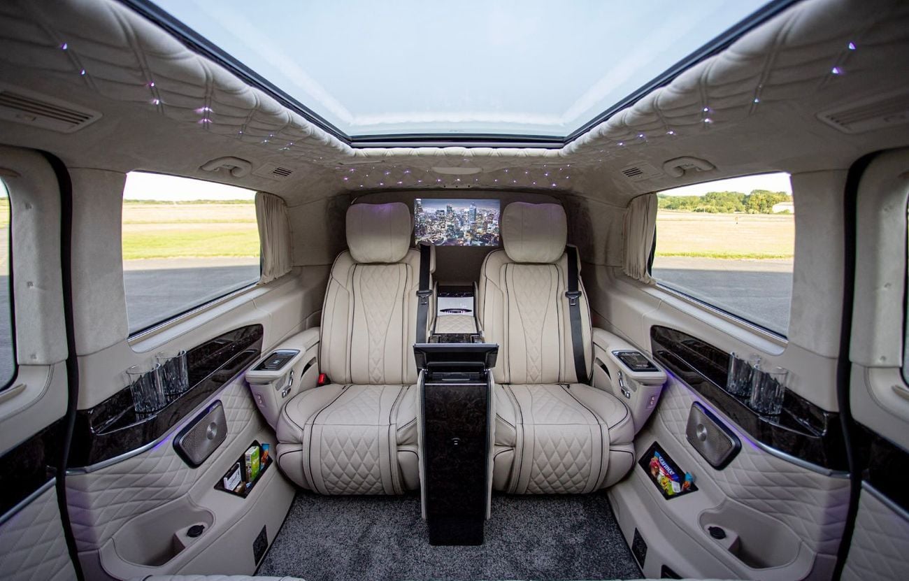 Mercedes Benz V300 Senzati® Business Plus® Oryx Edition® Senzati® Oryx Edition® — Bespoke 7-Seat Silk Beige Leather | Pure Sophistication. By Priv