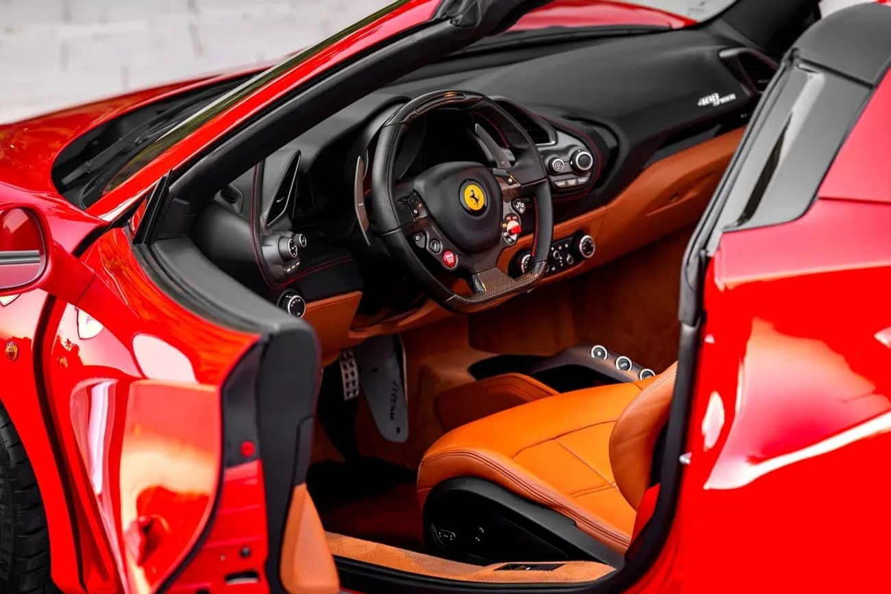 فيراري 488 سبايدر ستاندارد GCC | 35,000 KM | Power Craft Exhaust