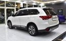 ميتسوبيشي آوتلاندر GLX HIGHLINE FABRIC عرض ممتاز لسيارة ميتسوبيشي أوتلاندر رباعية الدفع (موديل 2021) باللون الأبيض بمواصفات خليجية