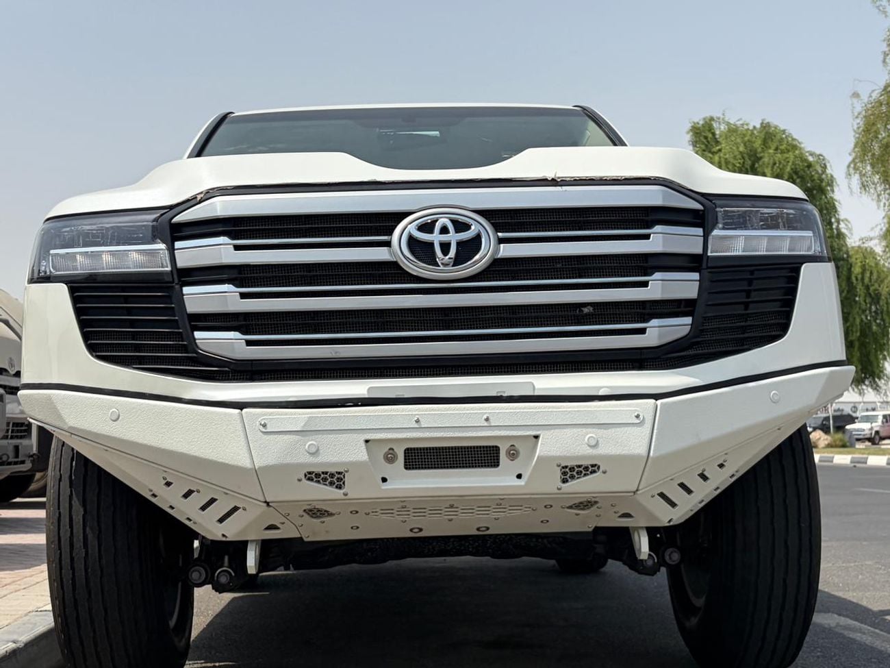 Toyota Land Cruiser GXR LC300 | 4.0L V6 Petrol | Custom off-road high-clearance front bumper with integrated skid plate, Hig