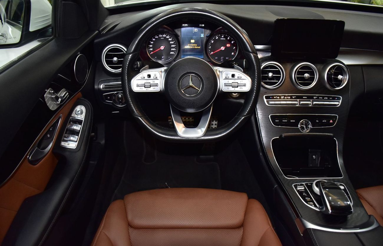 Mercedes Benz C200 . EXCELLENT DEAL for our Mercedes Benz C200 ( 2019 Model ) in White Color GCC Specs