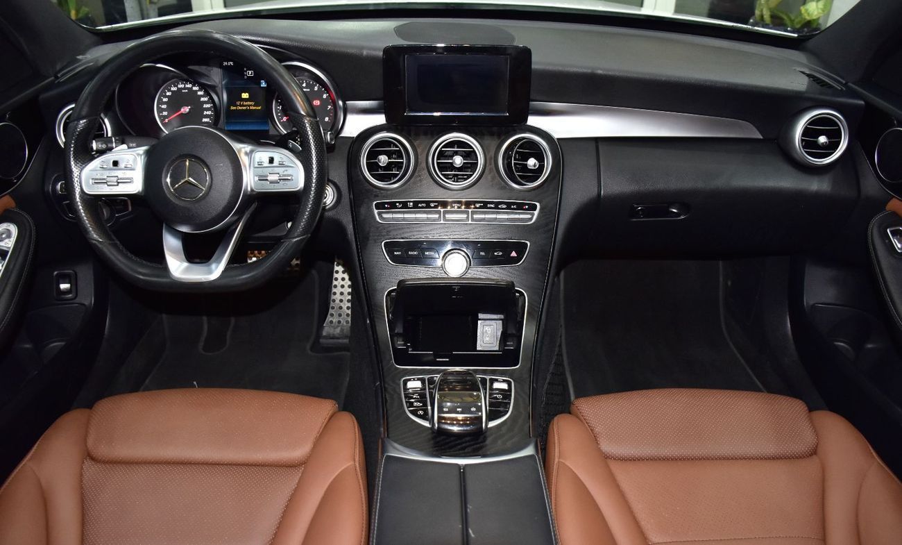 Mercedes Benz C200 . EXCELLENT DEAL for our Mercedes Benz C200 ( 2019 Model ) in White Color GCC Specs