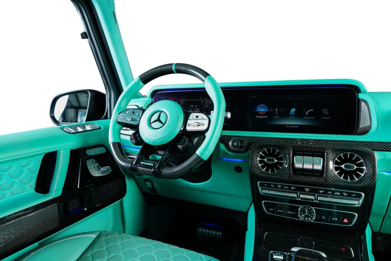مرسيدس بنز G 63 AMG GCC-Brabus 900 Rocket Kit Masterpiece -Interior Tiffany Blue-Carbon Fiber Kit