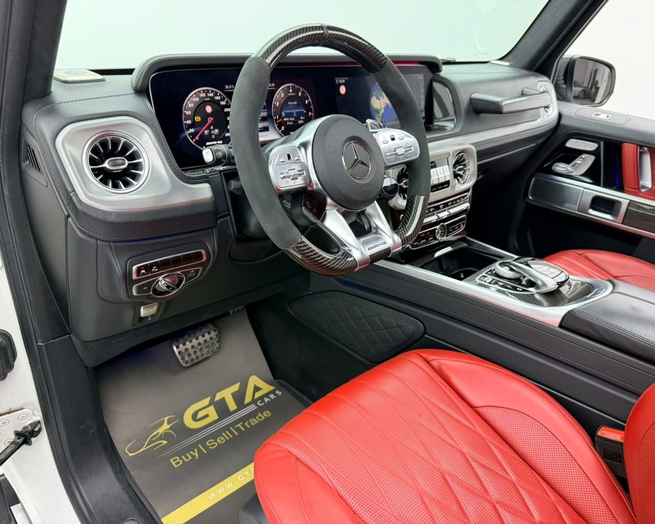 مرسيدس بنز G 63 AMG STANDARD مرسيدس بنز G63 AMG موديل 2022، باقة نايت، ضمان، سجل صيانة كامل، مقصورة داخلية من ألياف الكربون، دول