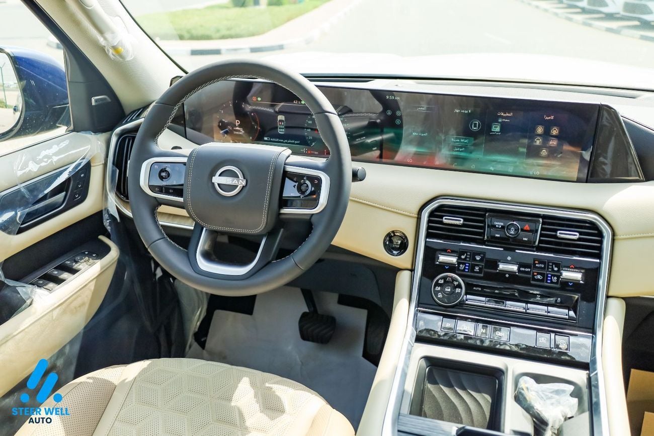 Nissan Patrol LE PLATINUM CITY 2026 | GCC | 3.5L V6 | AWD | Beige Interior | 8-Seater | Height Control | Export