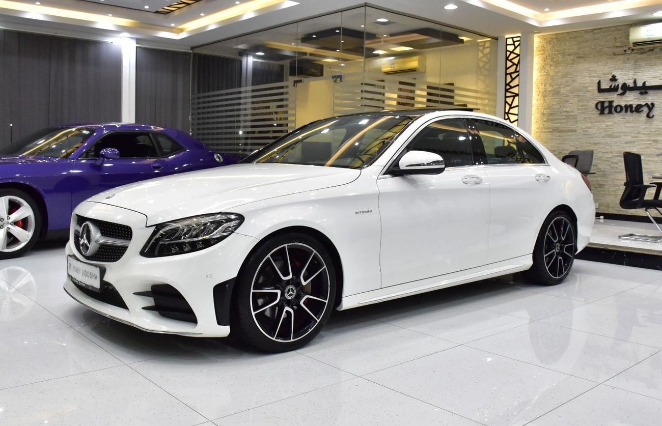 Mercedes Benz C200 . EXCELLENT DEAL for our Mercedes Benz C200 ( 2019 Model ) in White Color GCC Specs