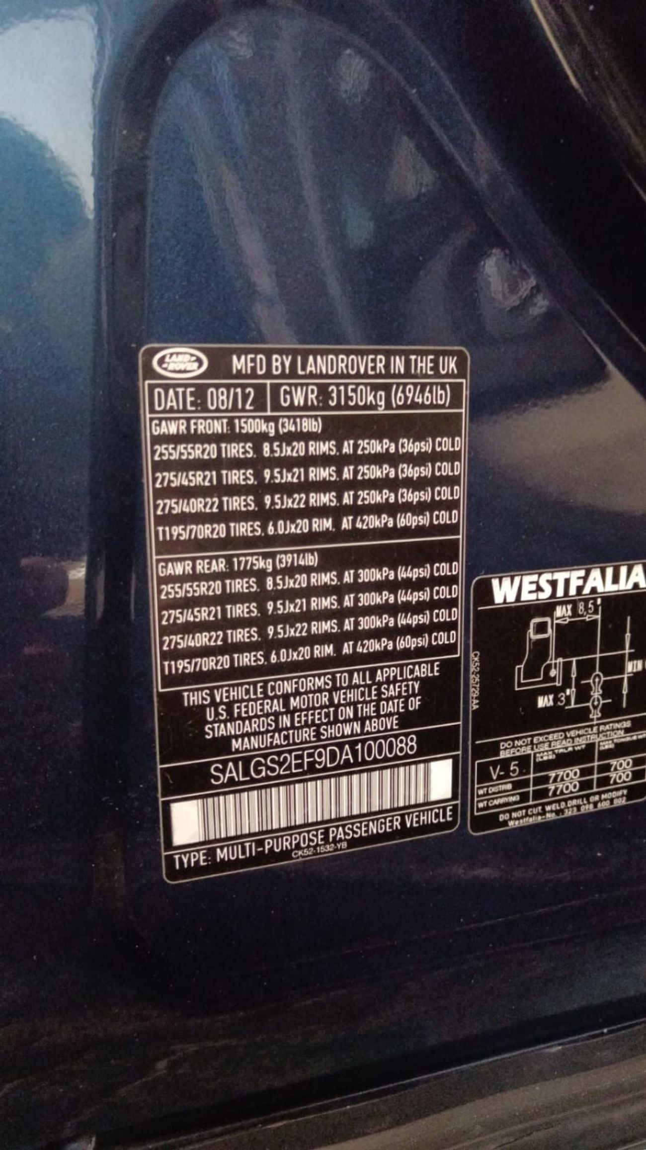 Land Rover Range Rover VOGUE SE