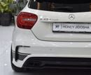 مرسيدس بنز A45 إيه إم جي عرض ممتاز لسيارة مرسيدس بنز A45 AMG 4Matic Edition 1 (موديل 2014) باللون الأبيض بمواصفات خليجية