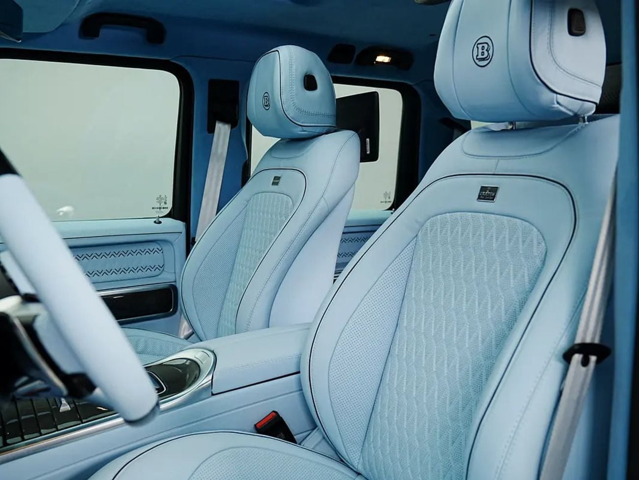 Mercedes Benz G63 AMG STANDARD WARRANTY | BABY BLUE LEATHER INTERIOR | FULL OPTION | CARBON PACKAGE