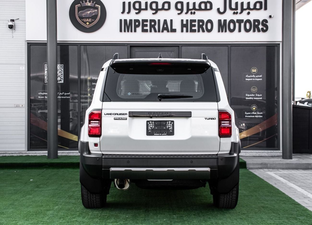 تويوتا لاند كروزر VXR تويوتا لاند كروزر برادو VXR موديل 2026 بمواصفات خليجية، لون أبيض، متوفرة الآن لدى إمبريال هيرو موتور