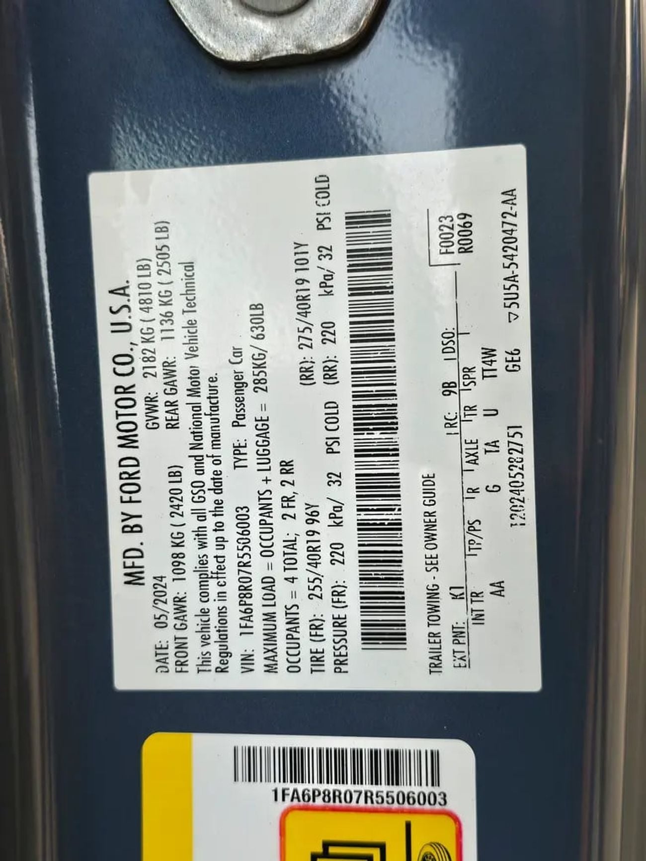 فورد موستانج Dark Horse Premium GCC Specs
