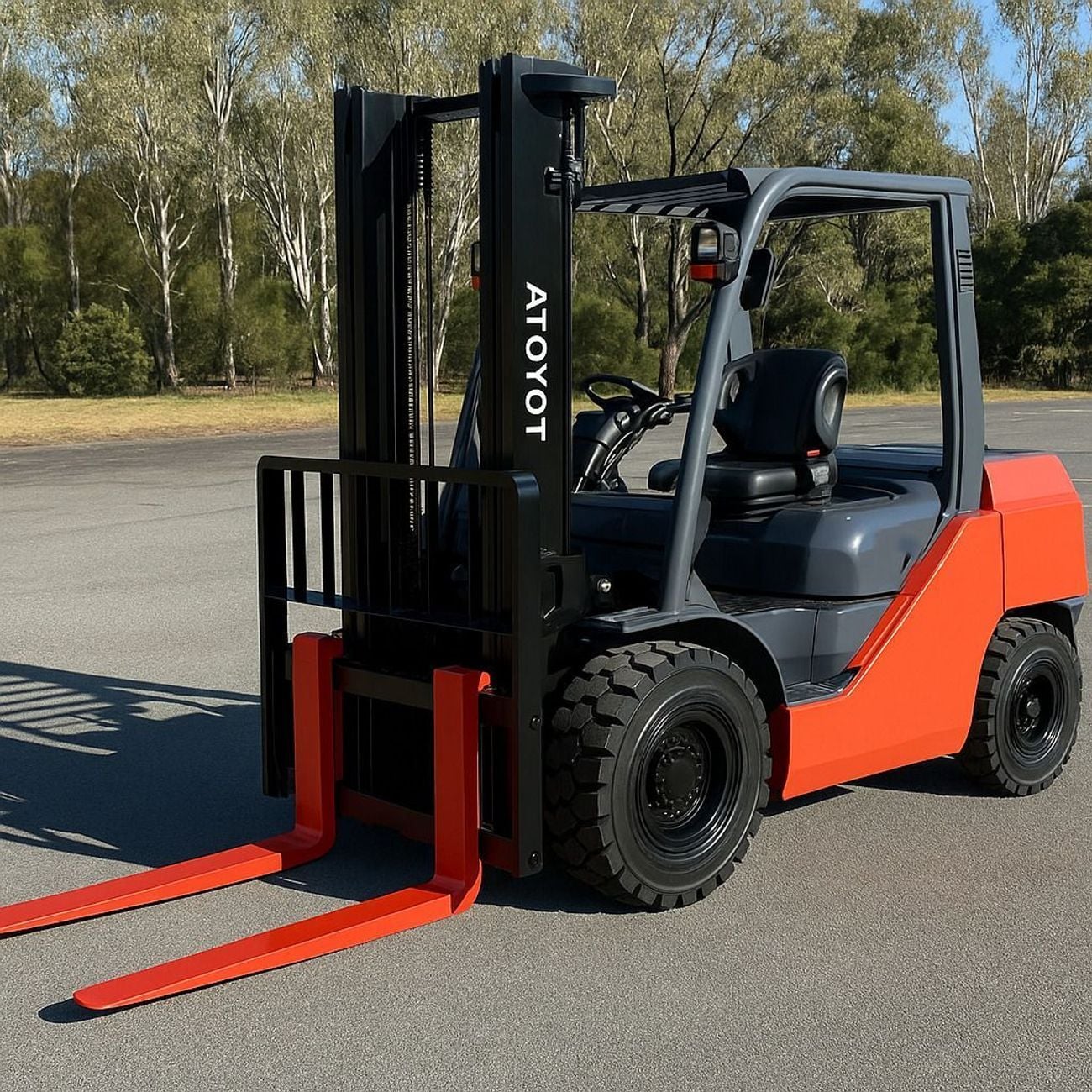 Toyota Fork lift Forklift TOYOTA 5 TON 3 STAGE DIESEL FORKLIFT TRUCK MODEL 8FD50N. (Export Only)