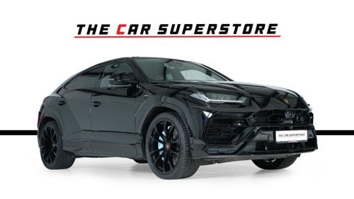 لامبورغيني اوروس STANDARD Exclusive Leather With Orange Stitching-Black Exterior Pack-23 Inch Black Rims