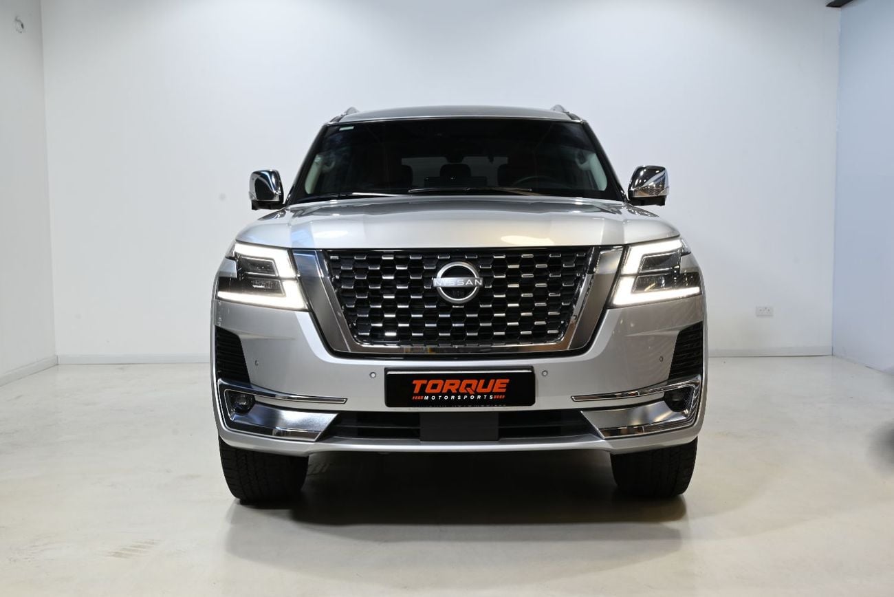 Nissan Patrol 2023 Nissan Patrol SE Platinum, 12/2028 Nissan Warranty, 12/2027 Nissan Service Pack, GCC