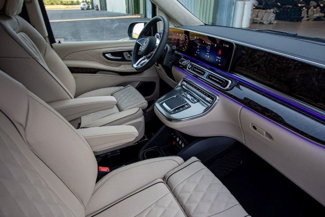 Mercedes Benz V300 Senzati® Business Plus® Oryx Edition® Senzati® Oryx Edition® — Bespoke 7-Seat Silk Beige Leather | Pure Sophistication. By Priv