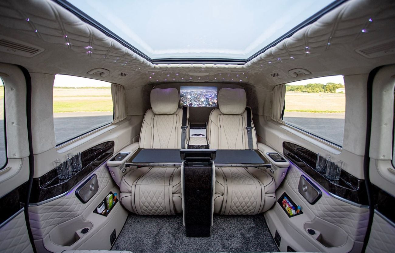 Mercedes Benz V300 Senzati® Business Plus® Oryx Edition® Senzati® Oryx Edition® — Bespoke 7-Seat Silk Beige Leather | Pure Sophistication. By Priv