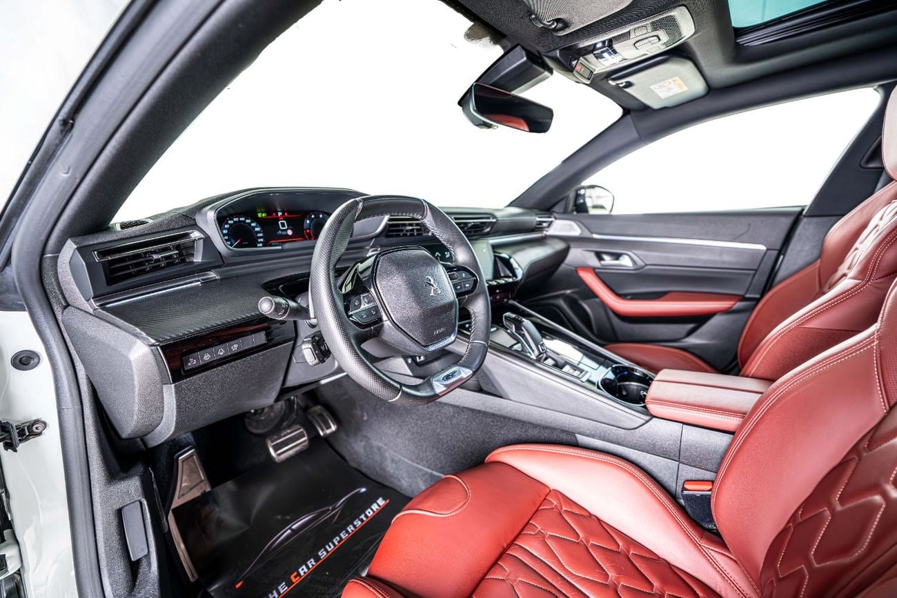 Peugeot 508 GT LINE GCC-1 Owner-Al Nabooda Warranty-Exclusive Leather Sports Seats With White Stitching