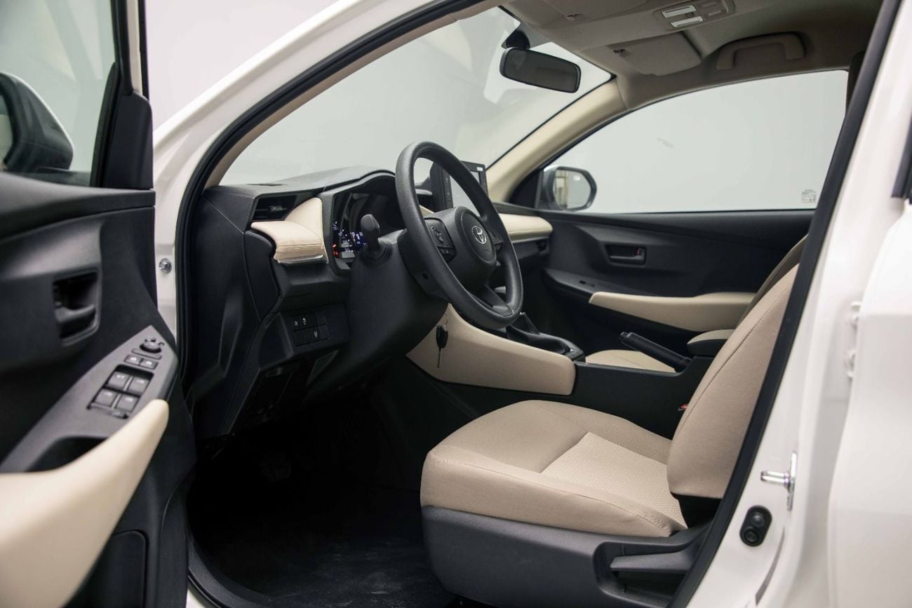 Toyota Yaris E 1.5L - Super White Inside Beige | Export Only