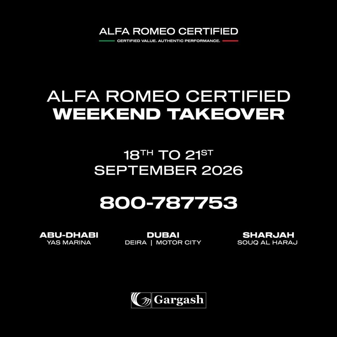 Alfa Romeo Tonale TI | 2024 | Alfa Weekend | 18-21 Sep | Gargash Warranty & Service | Free insurance | Finance from 0.99%